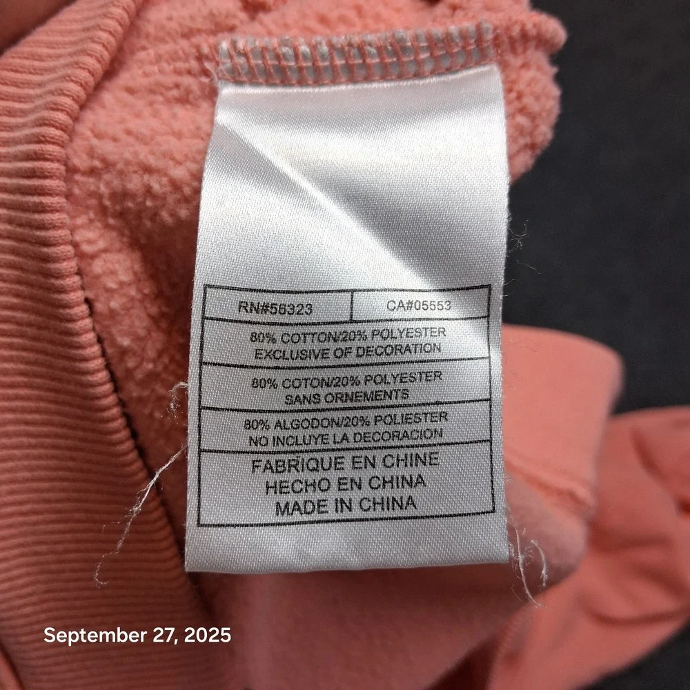 Nike Full Zip Hoodie Sweatshirt Womens Teen Size XL‎ 16-18 Pink Full Zip